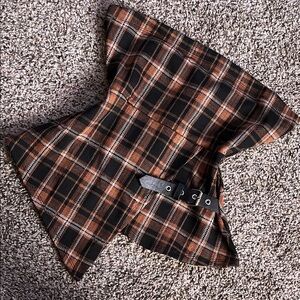 Plaid Women's Dress with Belt